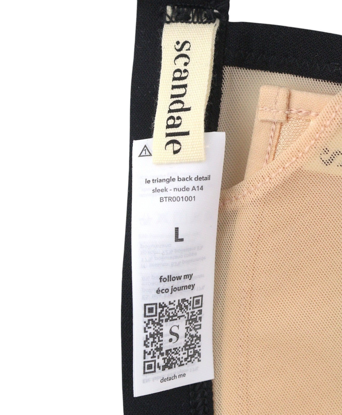 Scandale Le Triangle Back Detail Sleek-nude A14 Women Brafront Clip +3 Pads