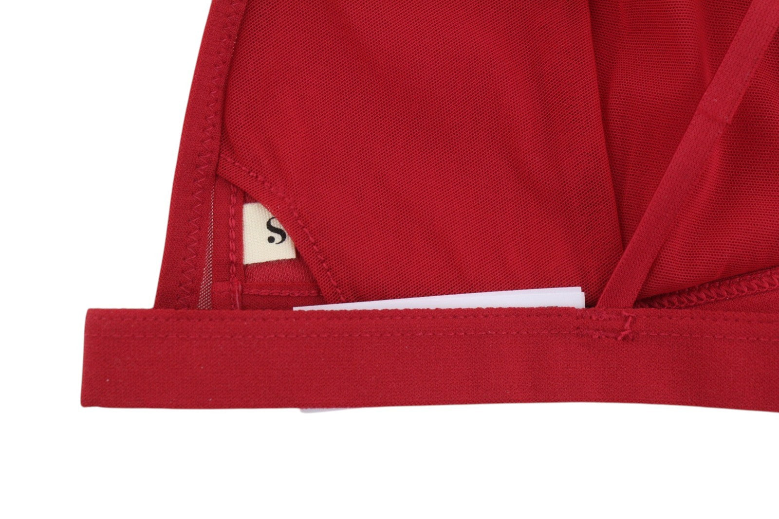 Scandale Le Triangle Back Detail Sleek-red Women Brafront Clip Mesh +3 Pads