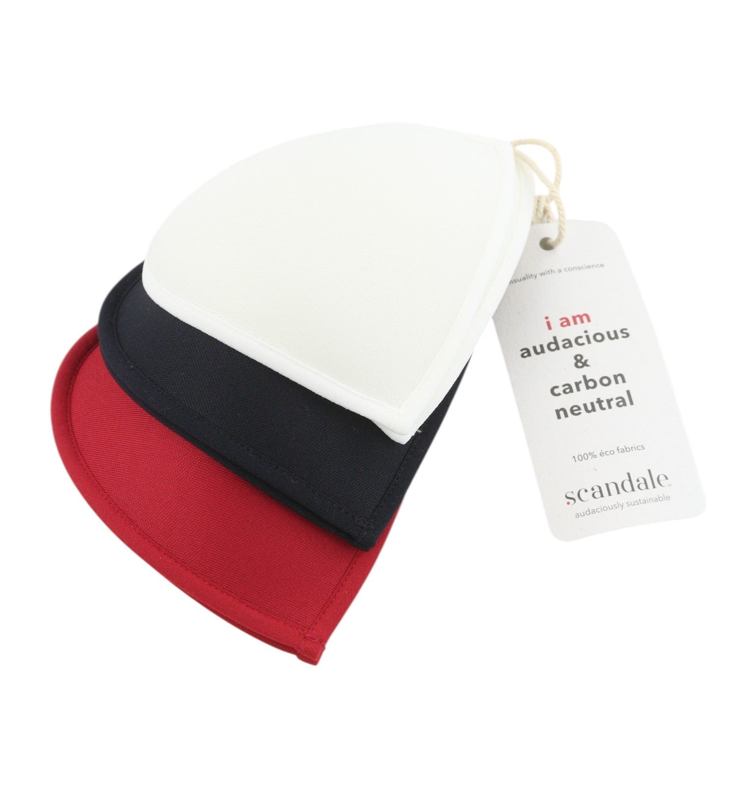 Scandale Le Triangle Back Detail Sleek-red Women Brafront Clip Mesh +3 Pads