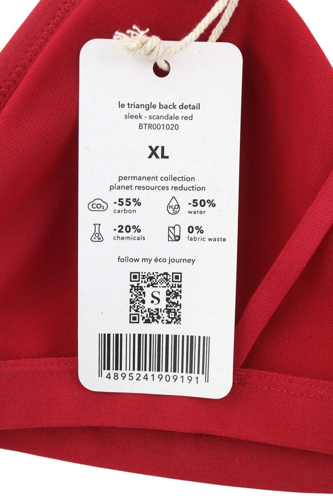 Scandale Le Triangle Back Detail Sleek-red Women Brafront Clip Mesh +3 Pads