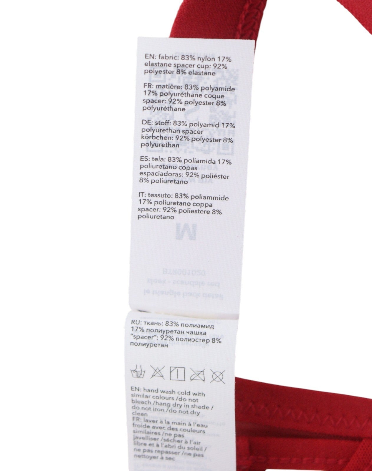 Scandale Le Triangle Back Detail Sleek-red Women Brafront Clip Mesh +3 Pads