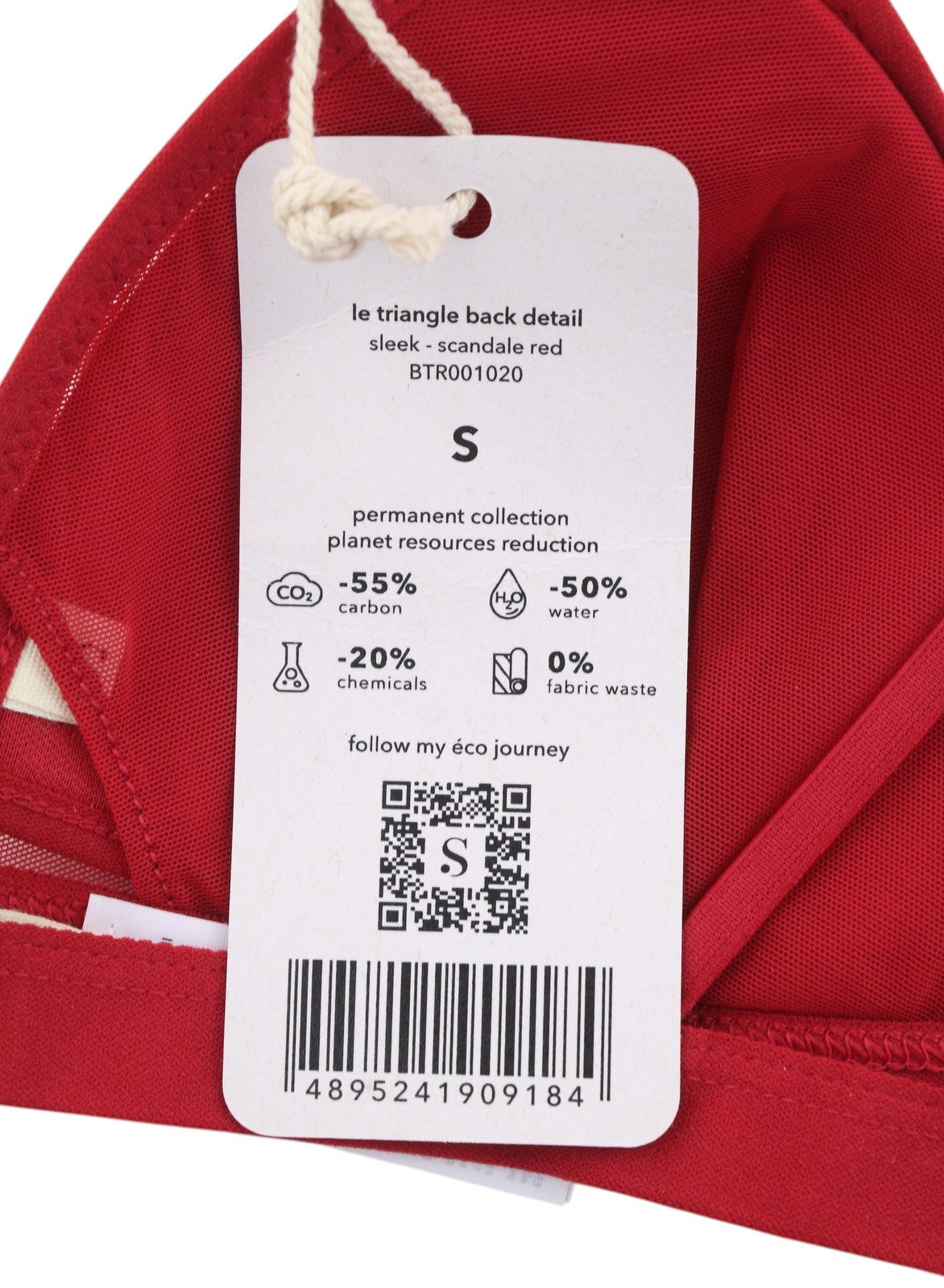 Scandale Le Triangle Back Detail Sleek-red Women Brafront Clip Mesh +3 Pads