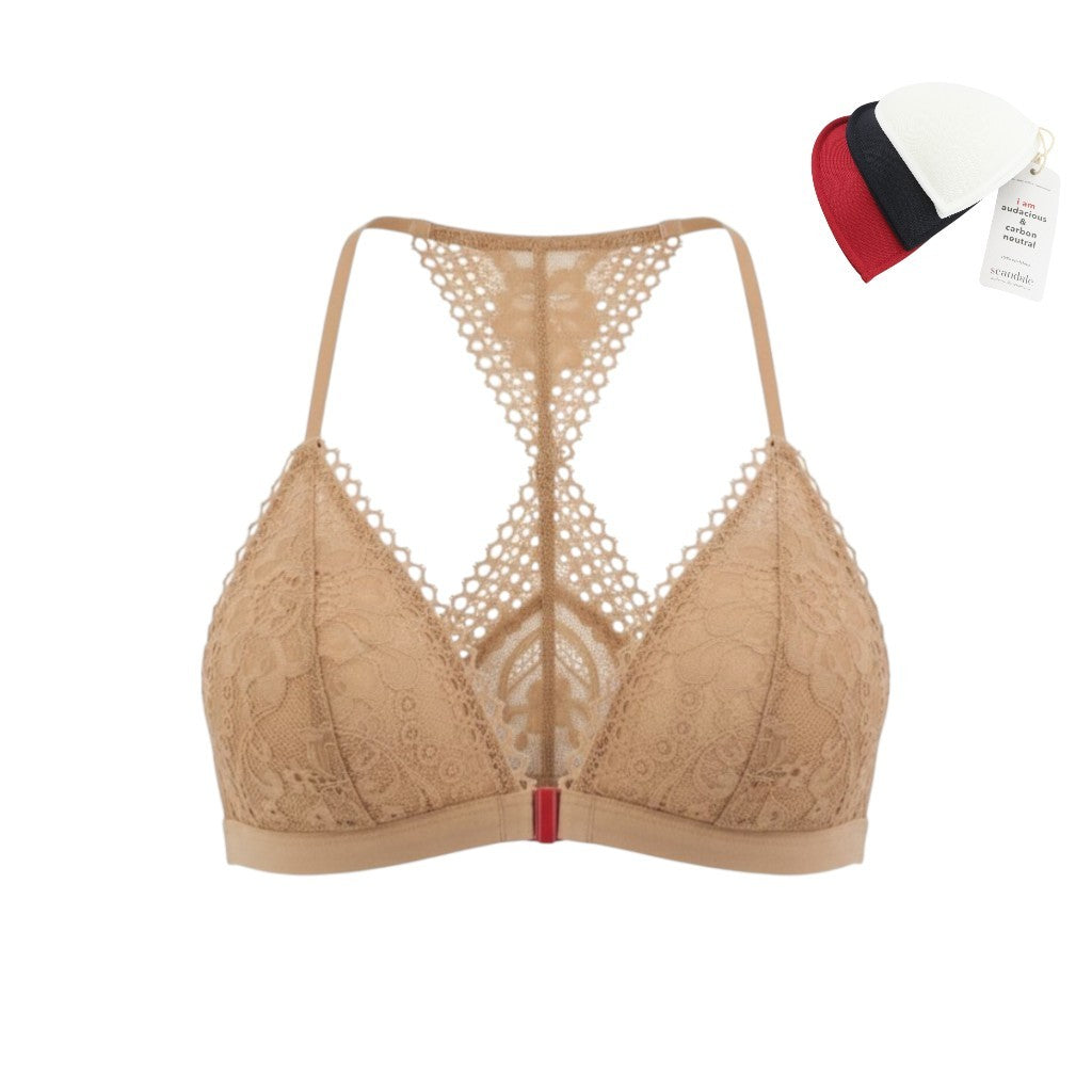 Detail zad Scandale Le Triangle Smyslné-nahé dámské bralace T17 + 3 vycpávky