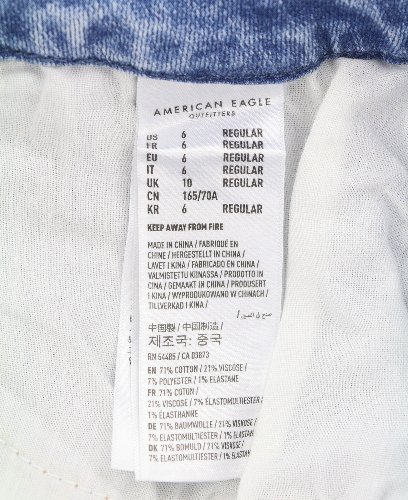 American Eagle Outfitters Curvy Jegging Dream Blue Donna Jeansstretch