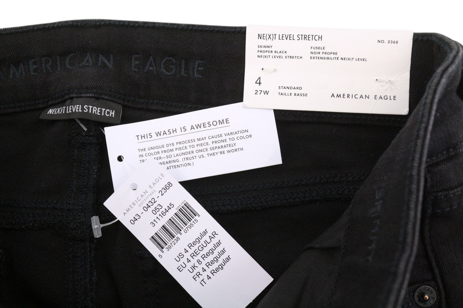 American Eagle Outfitters Skinny Proper Black Women Jeansnext Level Stretch