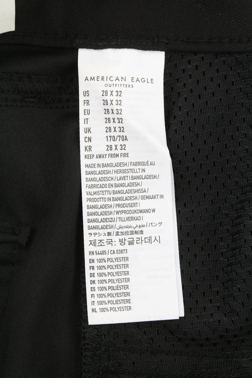 Pantaloni da uomo American Eagle Outfitters Active Flex Slim neri con cerniera