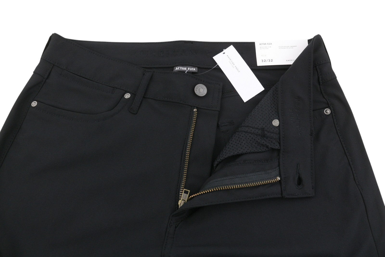 American Eagle Outfitters Bevægelsesfri Slim Active Flex Mænd Bukser sort