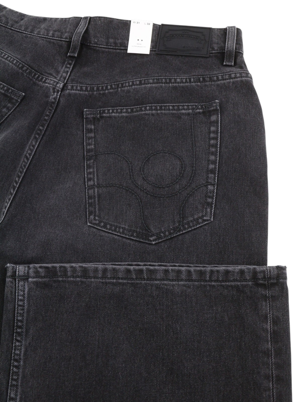 Eytys Echo Sulphur Ultra Baggy Fit Men Jeansblack Faded Unisex Rrp370