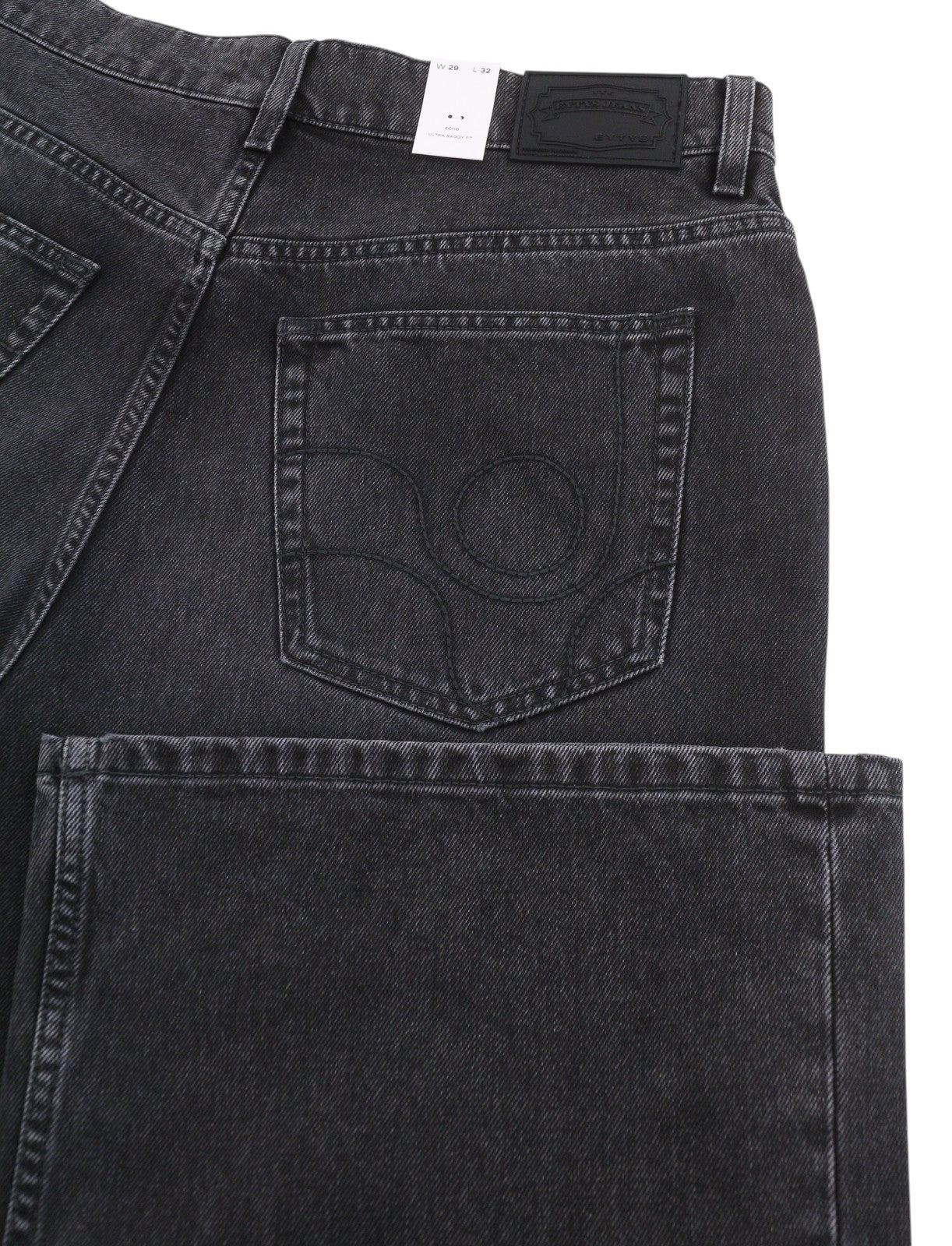 Eytys Echo Sulphur Ultra Baggy Fit Women Jeansblack Faded Unisex Rrp370