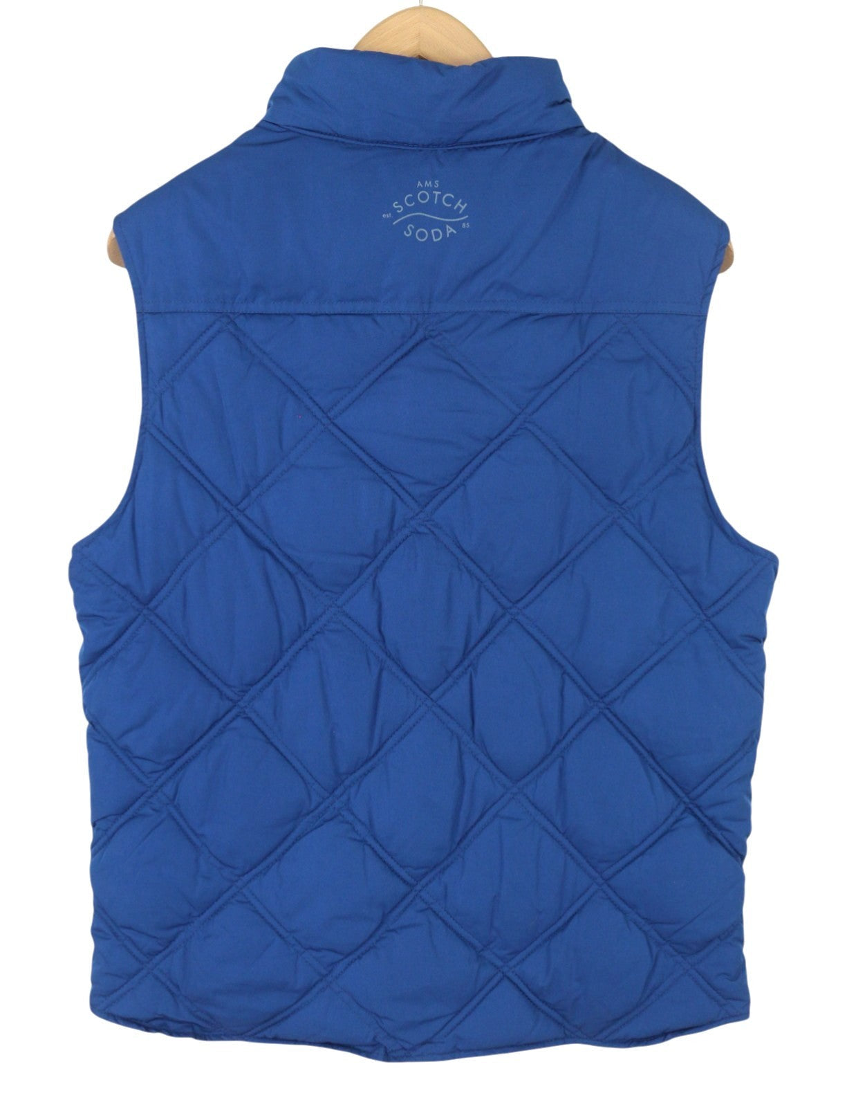 Scotch & Soda Men Waistcoatblue Two-tone Camouflage Reversible Quilted