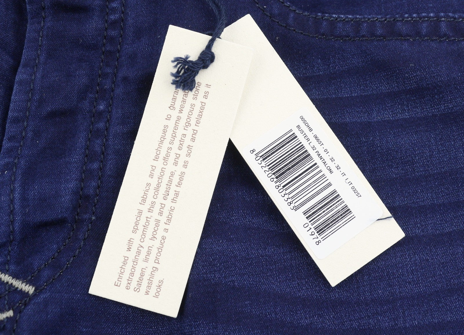 Diesel Buster 0665t Men Jeansblue Faded Distress Regular Slim Tapered