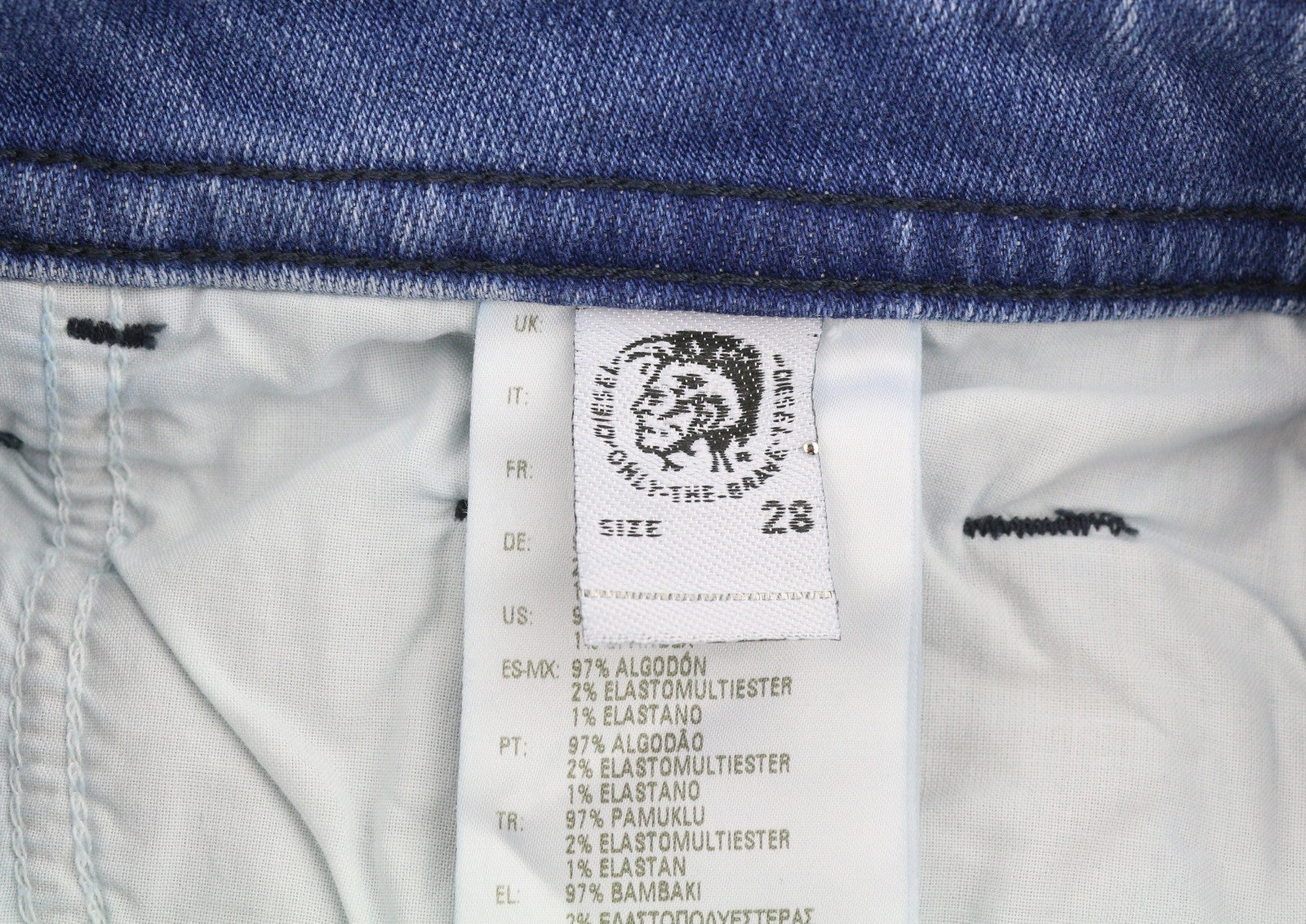 Diesel Thommer 083ax Men Jeansblue Whiskers Faded Distress Slim Fit