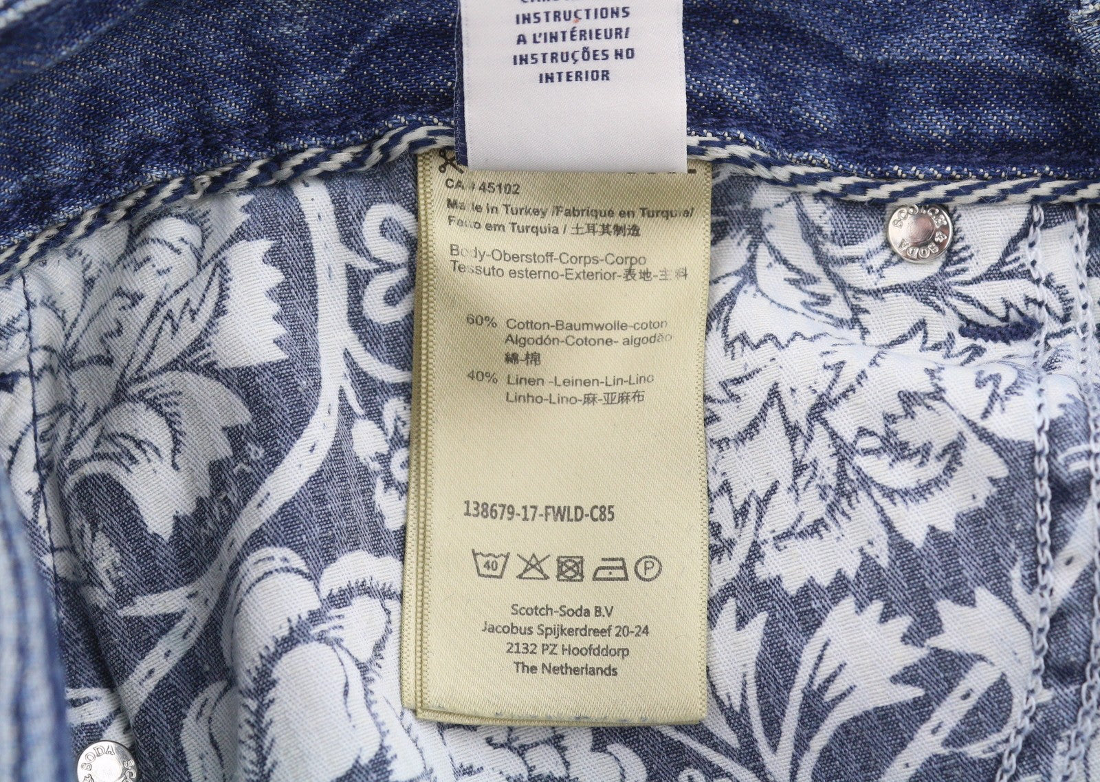 Scotch & Soda L'adorable Boyfriend Women Jeansblue Linen Blend Distress