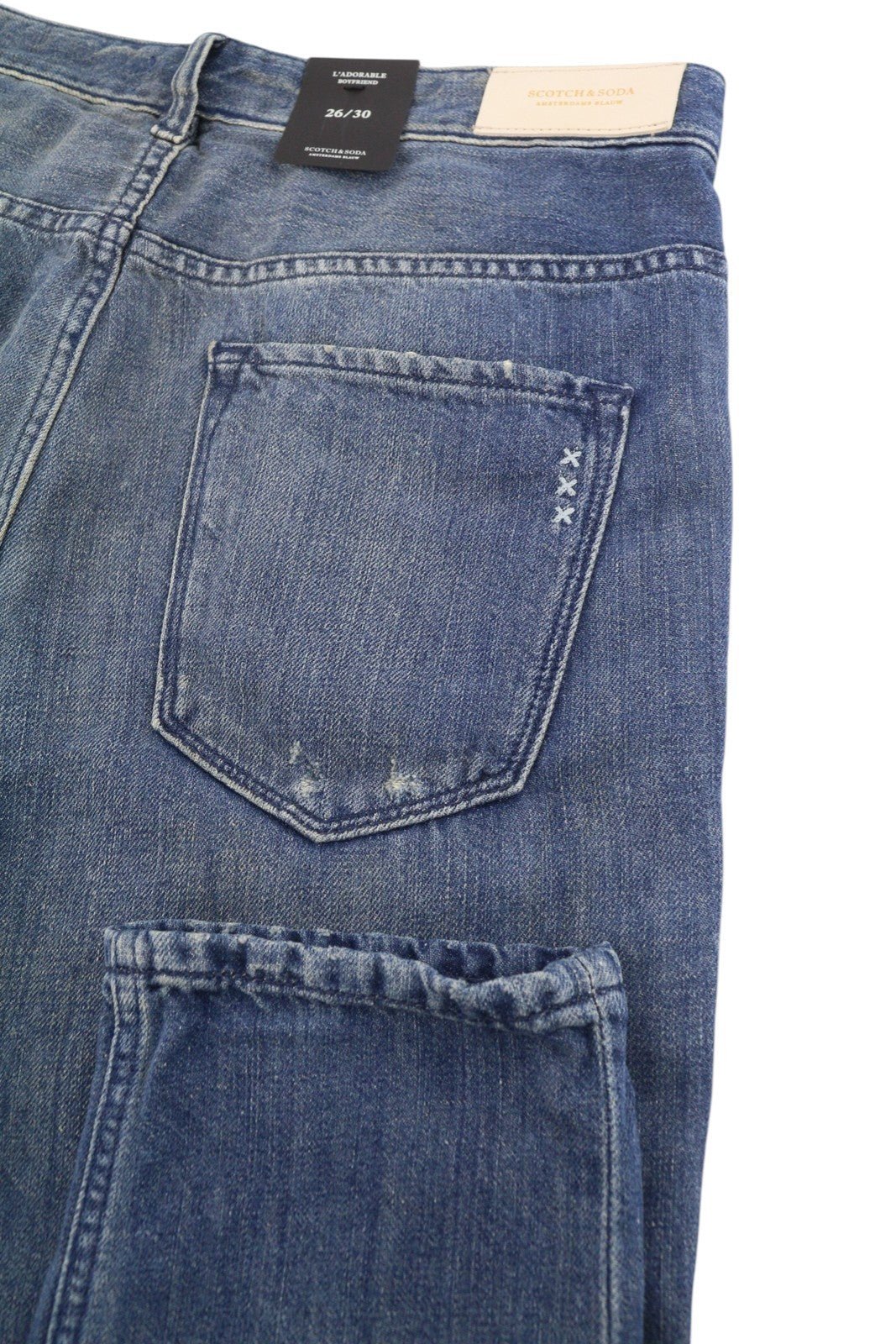 Scotch & Soda L'adorable Boyfriend Women Jeansblue Linen Blend Distress