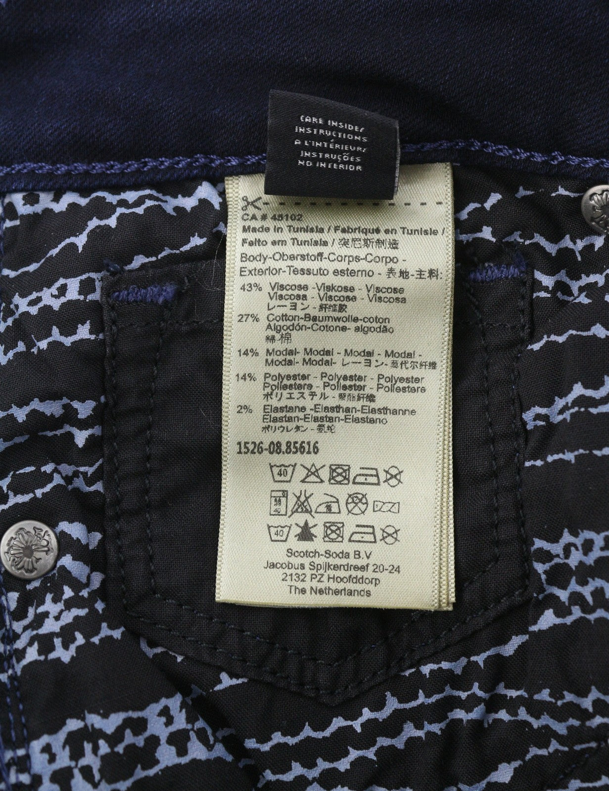 Maison Scotch La Parisienne Jeans da donna blu baffi sbiaditi vestibilità skinny