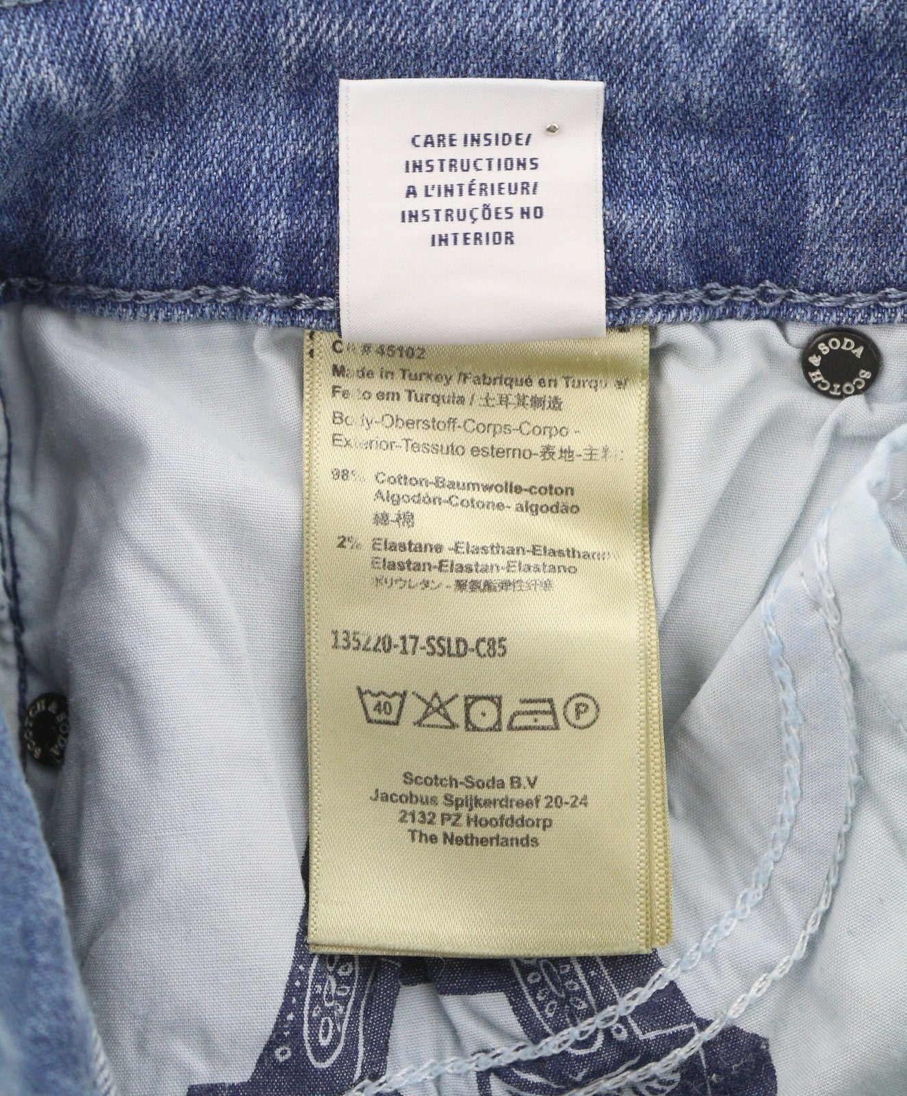 Scotch & Soda Supreme Slim Straight Leg Women Jeansblue Faded Distress