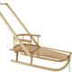 Sled With Backrest Wooden Pusher Wooden Handle