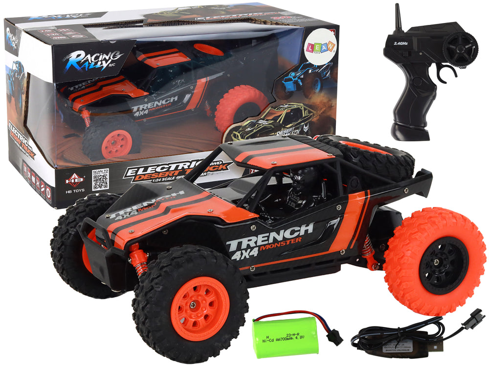 Remote Controlled Off-road Car R/c 1:24 Orange