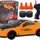 Remote Controlled Sports Car R/c 1:24 Yellow Interchangeable Wheels