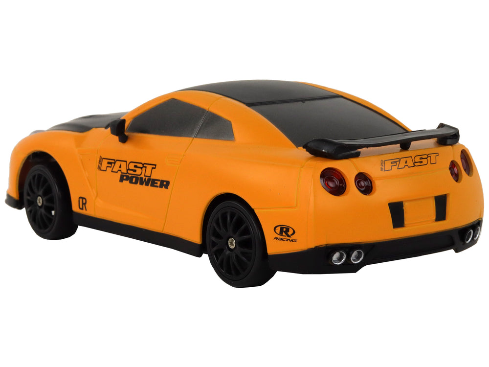 Remote Controlled Sports Car R/c 1:24 Yellow Interchangeable Wheels