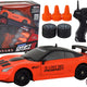 Remote Controlled Sports Car R/c 1:24 Orange Interchangeable Wheels