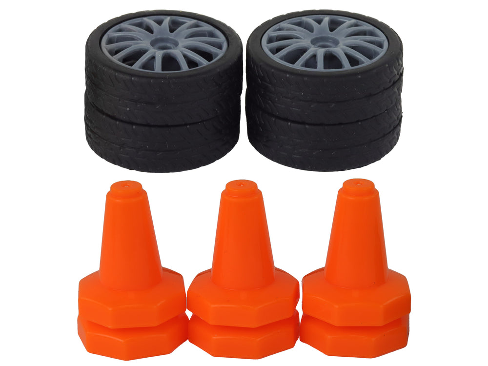 Remote Controlled Sports Car R/c 1:24 Gray Replaceable Wheels