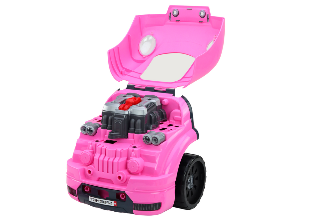Workshop Engine Truck Disassembly Diy Kit Pink