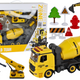 Construction Vehicles Sound Light 1:12 Diy Concrete Mixer Crane Excavator