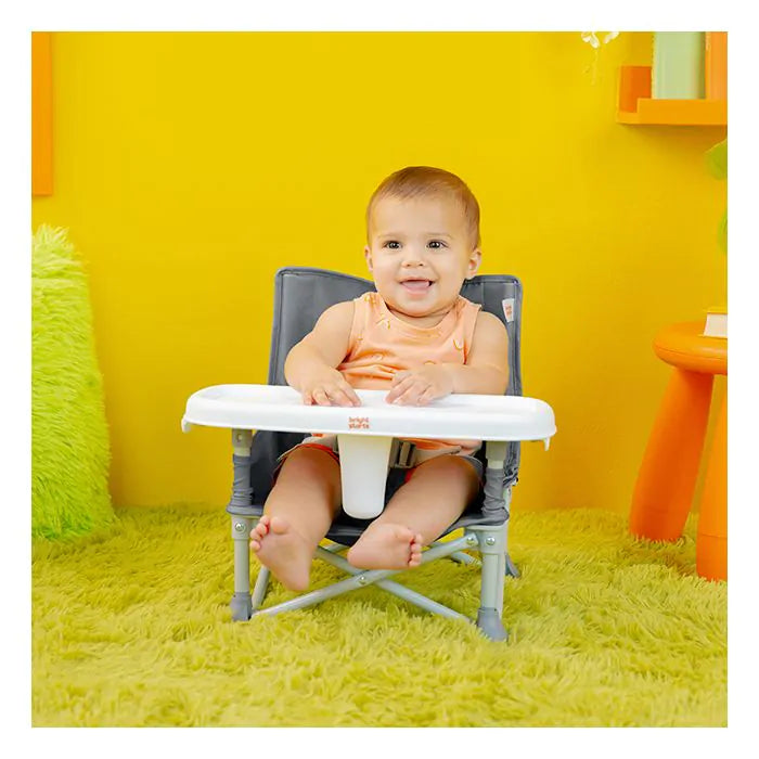 Bright Starts Pop 'n Sit Portable Booster Seat - Gray