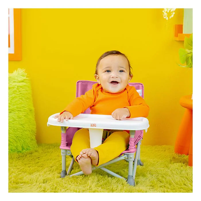 Bright Starts Pop 'n Sit Portable Booster Seat - Pink