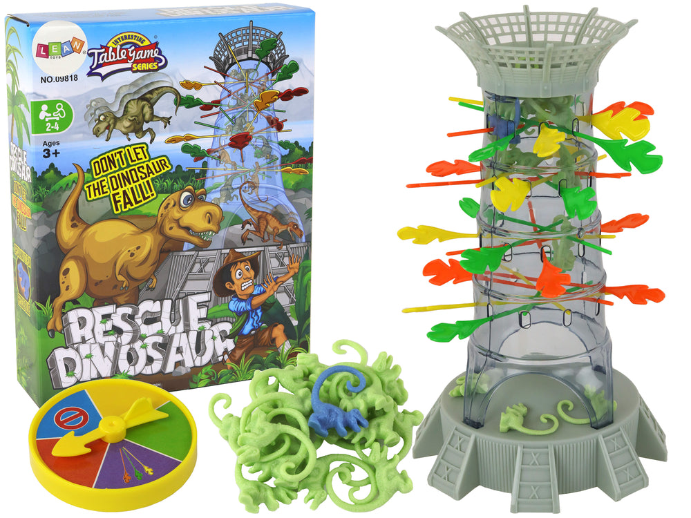 Family Arcade Game Falling Dinosaurs Tower Of Sticks