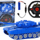 R/c Tank Remote Controlled Lights Sound Blue 1:18 27mhz