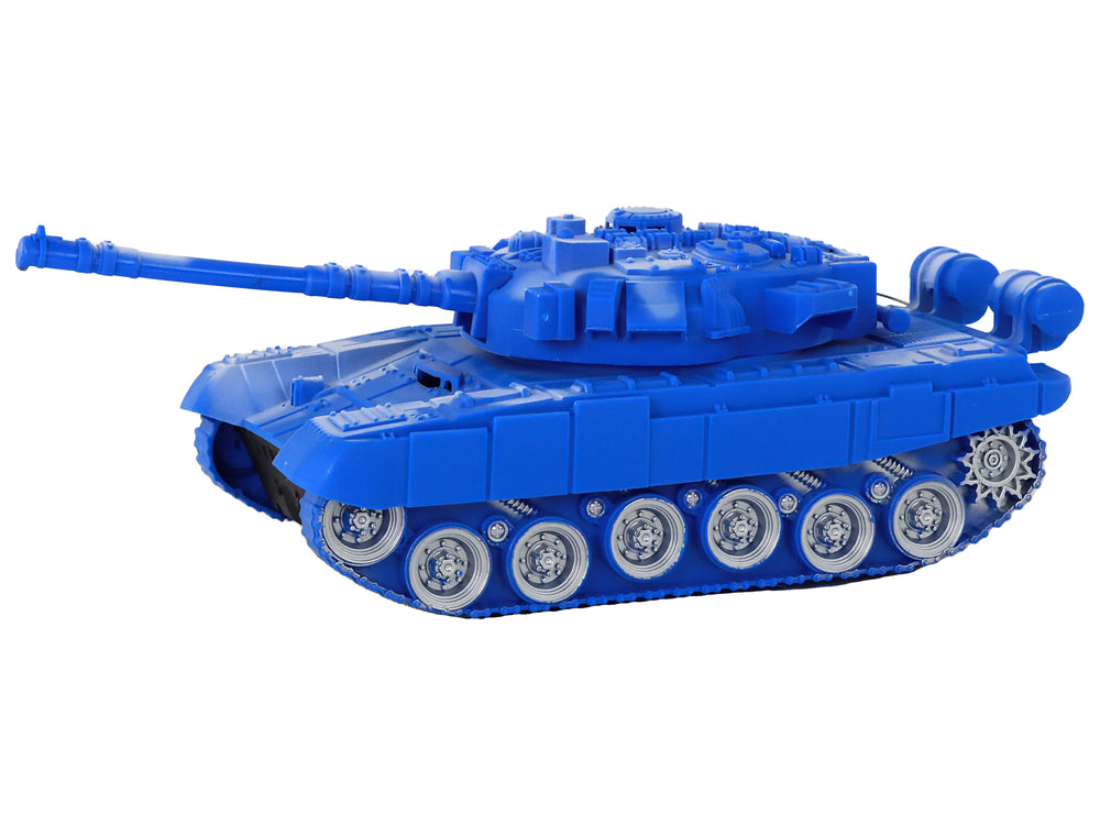R/c Tank Remote Controlled Lights Sound Blue 1:18 27mhz