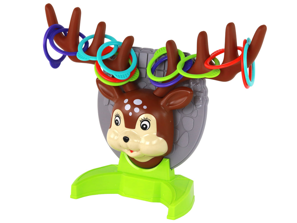 Family Arcade Game - Throwing A Hoop At A Deer
