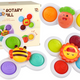 Сензорни играчки Спинъри Bee Sun Carrot Вендузи