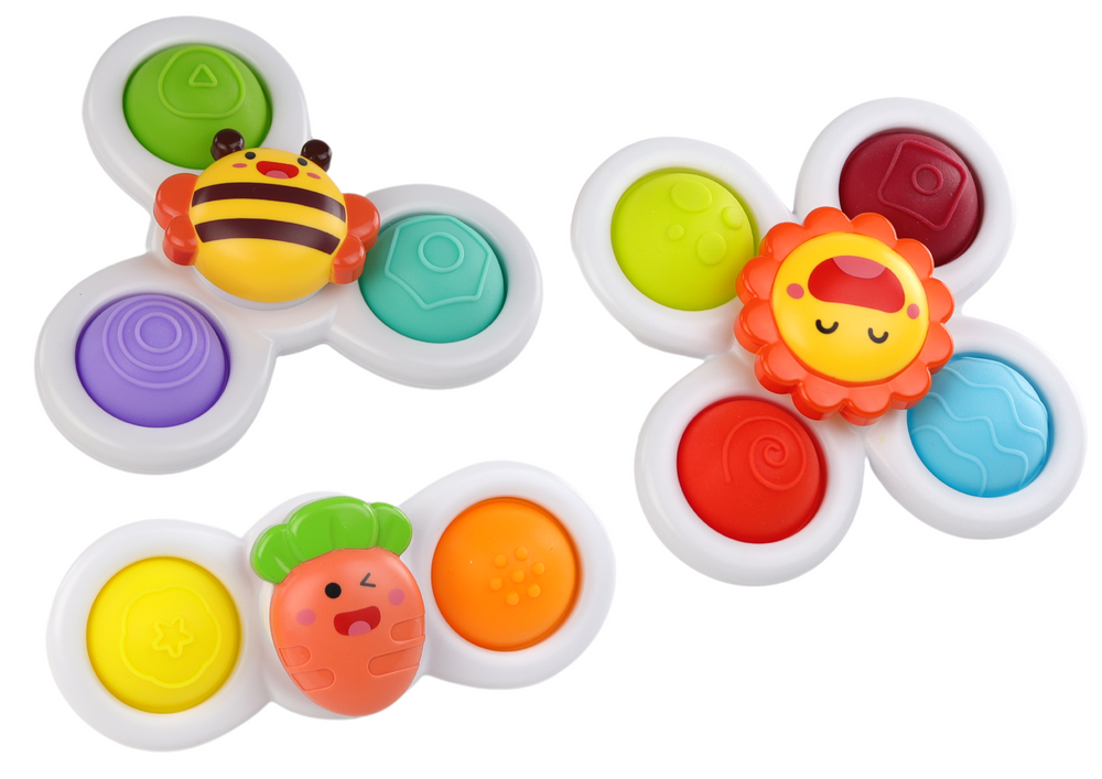 Сензорни играчки Спинъри Bee Sun Carrot Вендузи