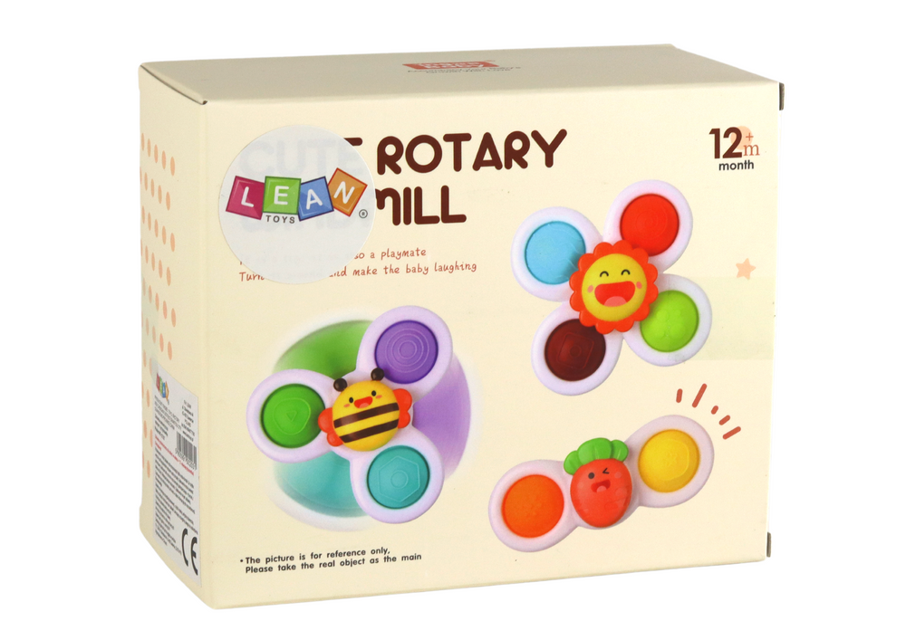 Сензорни играчки Спинъри Bee Sun Carrot Вендузи