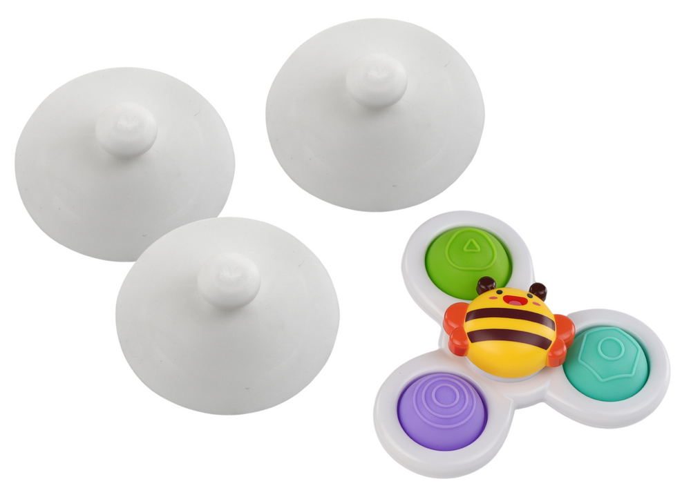 Сензорни играчки Спинъри Bee Sun Carrot Вендузи