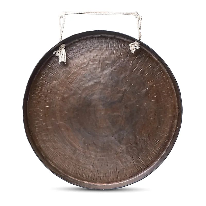 Gong nepalez cu 7 chakre gravate -- 60 cm; 95kg - 60cm; 9,5 kg