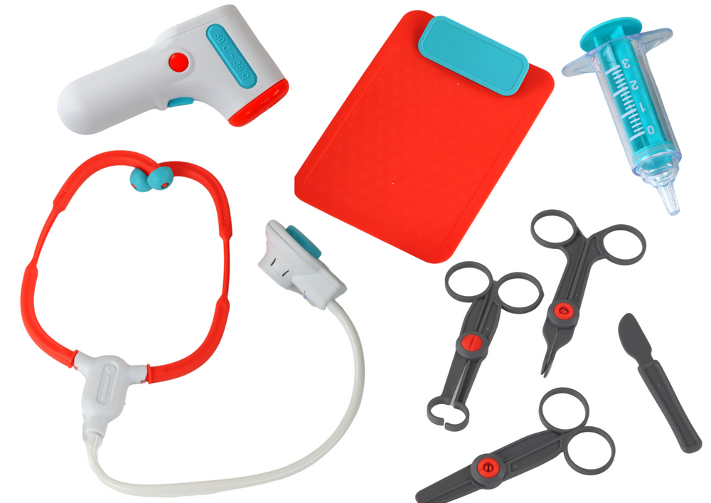 Little Doctor's Set Doctor's Trolley X-ray Ecg Accessories Lights Sound 36pcs.