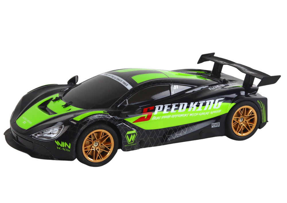 Large Remote Controlled Sports Car 1:10 Green And Black