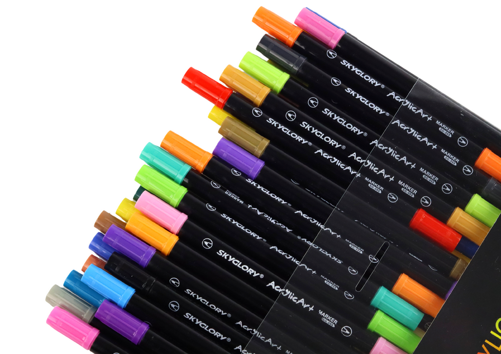 Set Of 36 Double-sided Markers For Ceramics Glass And Clothes
