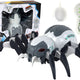 Large Remote Controlled Rc Spider Battery Operated White And Gray