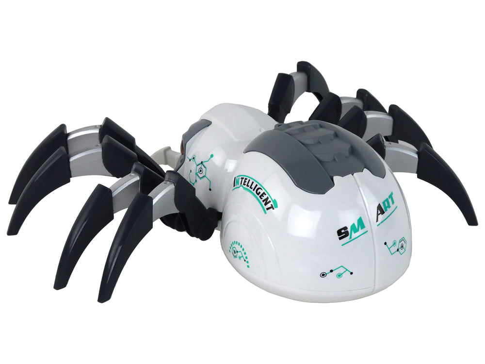 Large Remote Controlled Rc Spider Battery Operated White And Gray