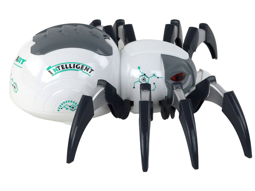 Large Remote Controlled Rc Spider Battery Operated White And Gray