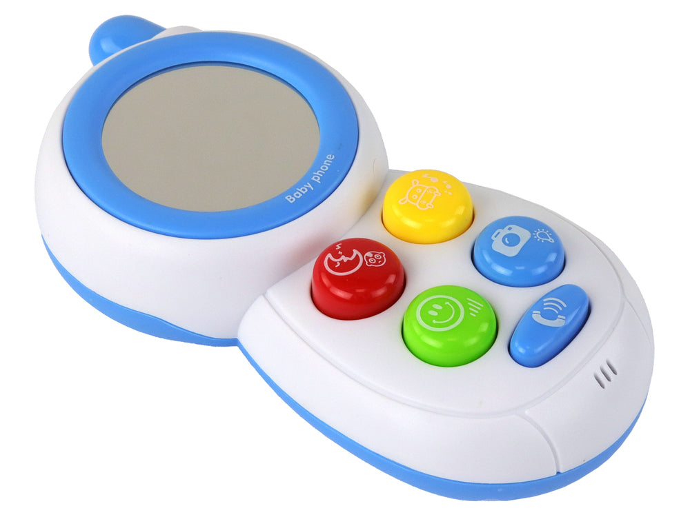 Blue Children's Interactive Phone Lights Sounds Mirror