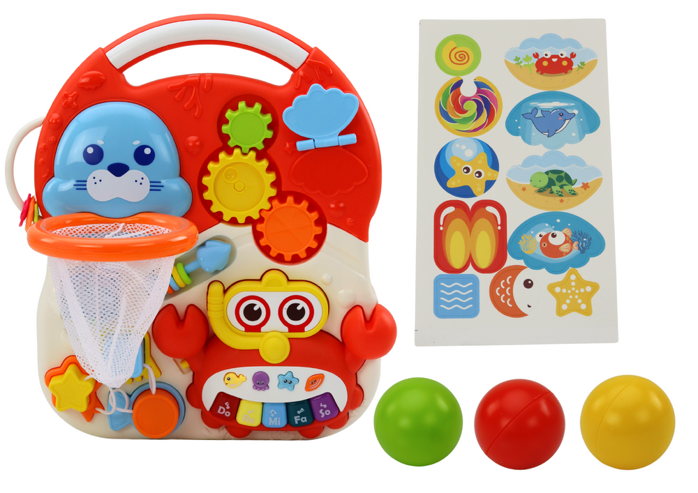 Push Toy Interactive Educational Table 2in1 Red