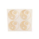 Kovová nálepka Yin Yang Gold 4x -- sada 2 ks - 4 cm