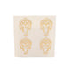 Kovová nálepka Ganesh Gold 4x -- 25 cm Sada 2 ks - 2,5 cm
