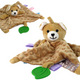 Teddy Bear Plush Cuddly Toy Blanket Studs Teether Rattle